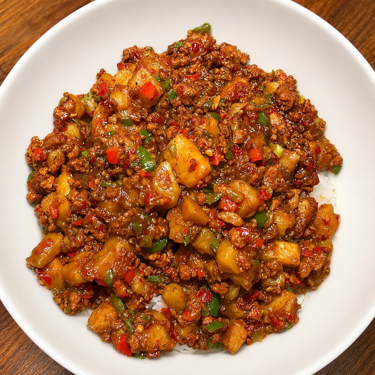 Sichuan Special Spicy Beef Potato Bowl 双椒土豆牛肉烩饭.